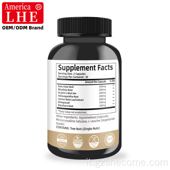 Shecome Mood Support Capsule Supporto per la concentrazione della mente calma